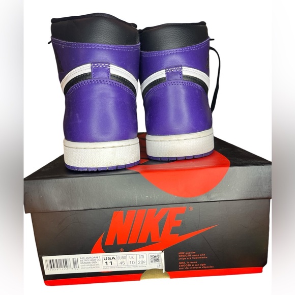 Nike Air Jordan 1 Retro High OG Men’s Size 11 Purple/Black/White WITH BOX! - Picture 8 of 8